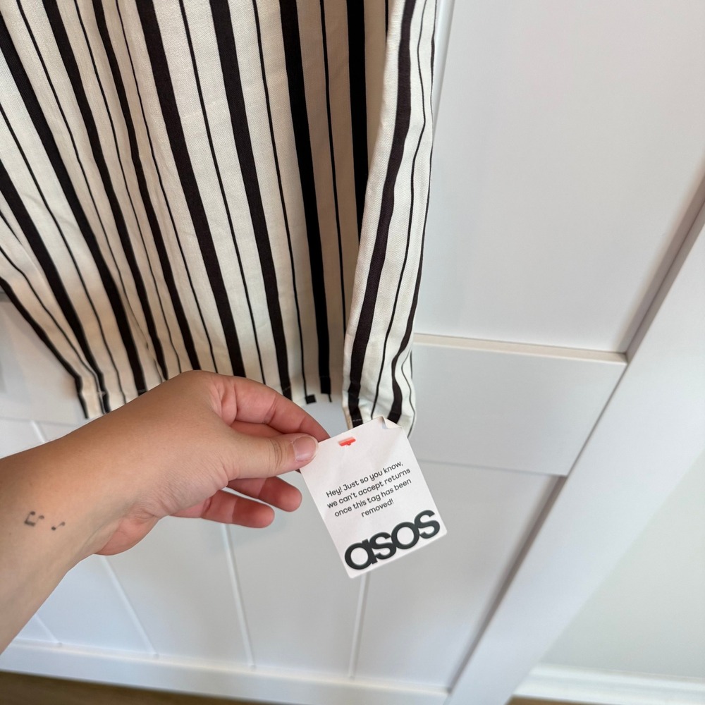 NWT ASOS Design Striped Wide Leg Lounge Pants Size M - Picture 6 of 9